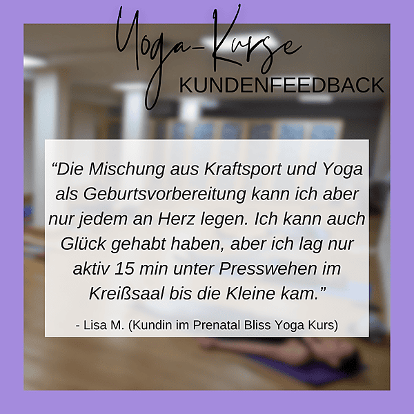 Feedback Lisa M. (Kundin Prenatal Bliss Yoga)